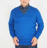 Mens The Original Ben Sherman MB3718M Blue Oxford Pullover Long Sleeve Jumper